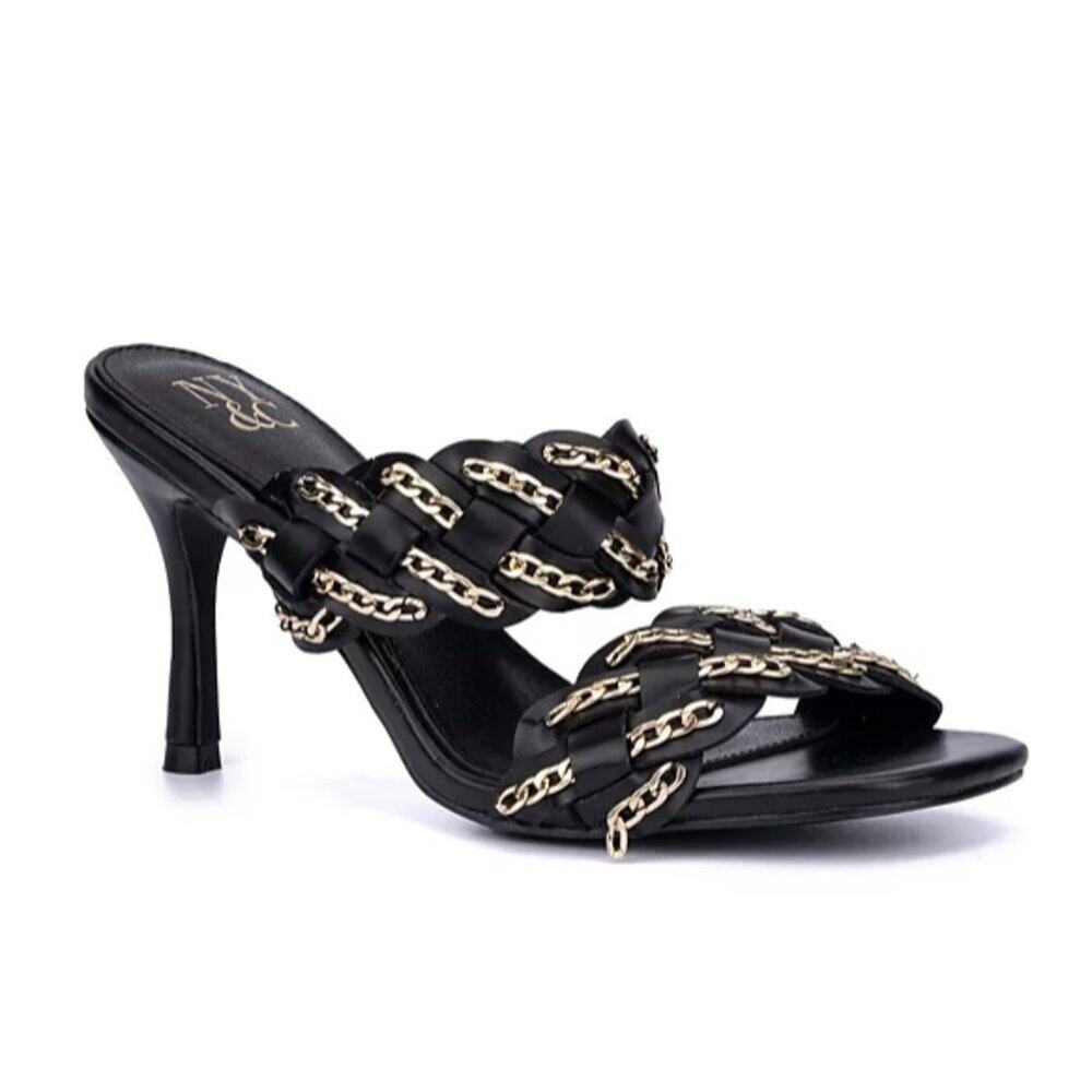 New York & Company Courtney Heeled sandals black gold - 7